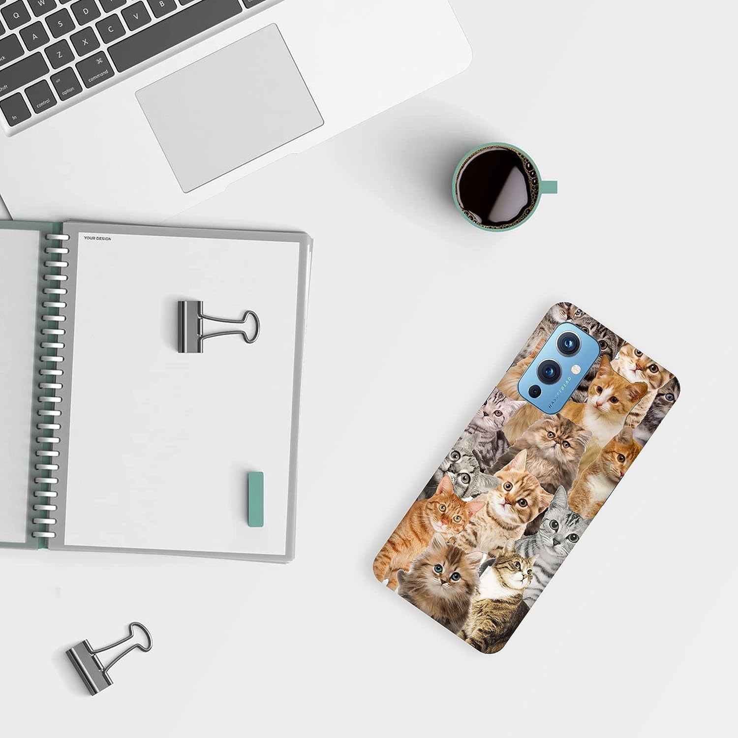 Glisten - Oneplus 9 Case, Oneplus 9 5G Case, 1+ 9 5G Case - Cat Collage Design Printed Slim & Sleek Cute Plastic Hard Snap on Protective Designer Back Phone Case/Cover for Oneplus 9 5G.  Glisten   