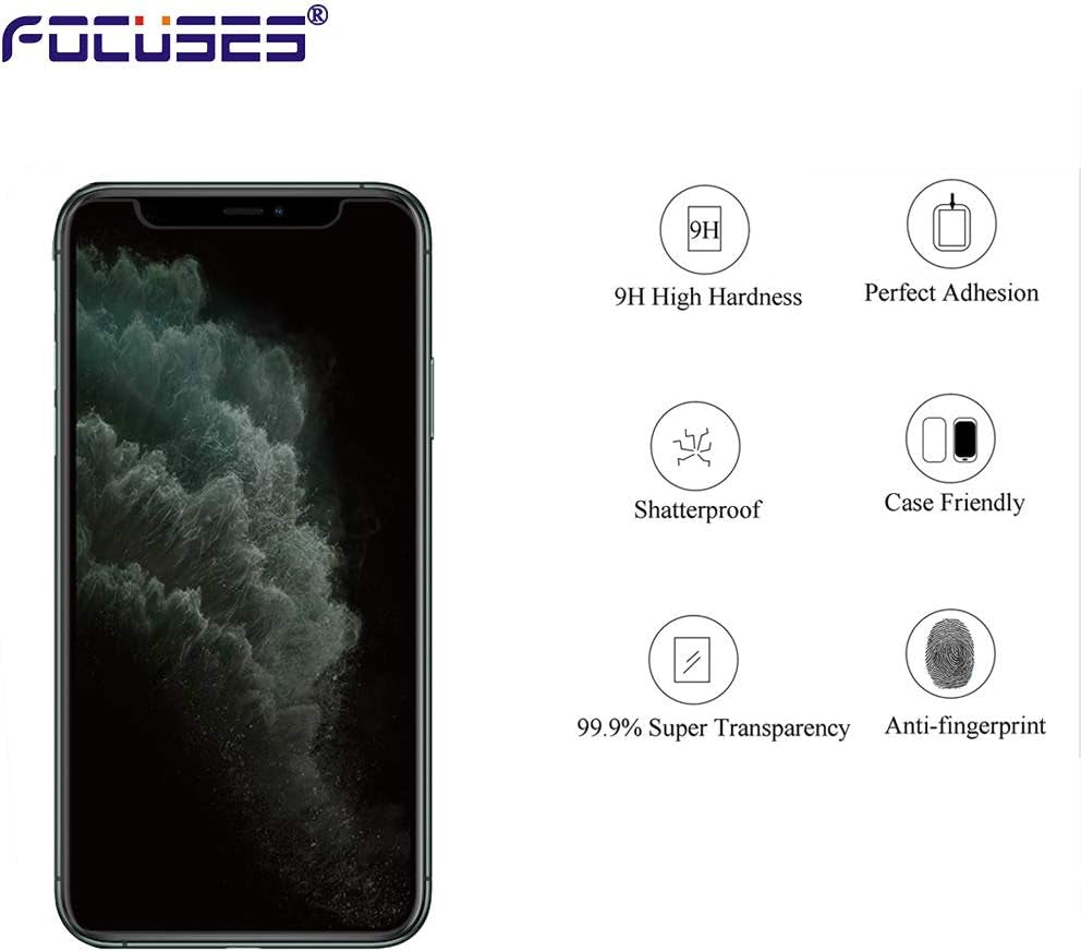 Focuses Iphone 11 Pro Screen Protector, Iphone Xs/X Screen Protector, anti Blue Light Tempered Glass Film for Apple Iphone Xs/X & Iphone 11 Pro,3-Pack  Focuses   