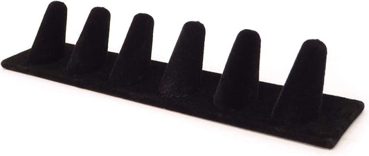 Honbay Black Velvet 6 Finger Ring Display Stand Organizer Stand  Honbay   