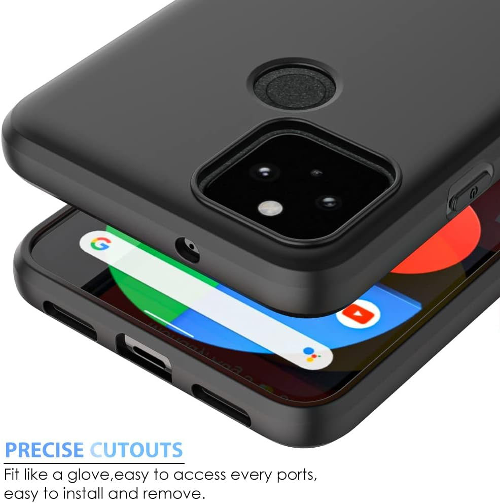 Puxicu Case for Google Pixel 4A 5G, Slim Design Matte Soft TPU Protective Cover - Black  Puxicu   