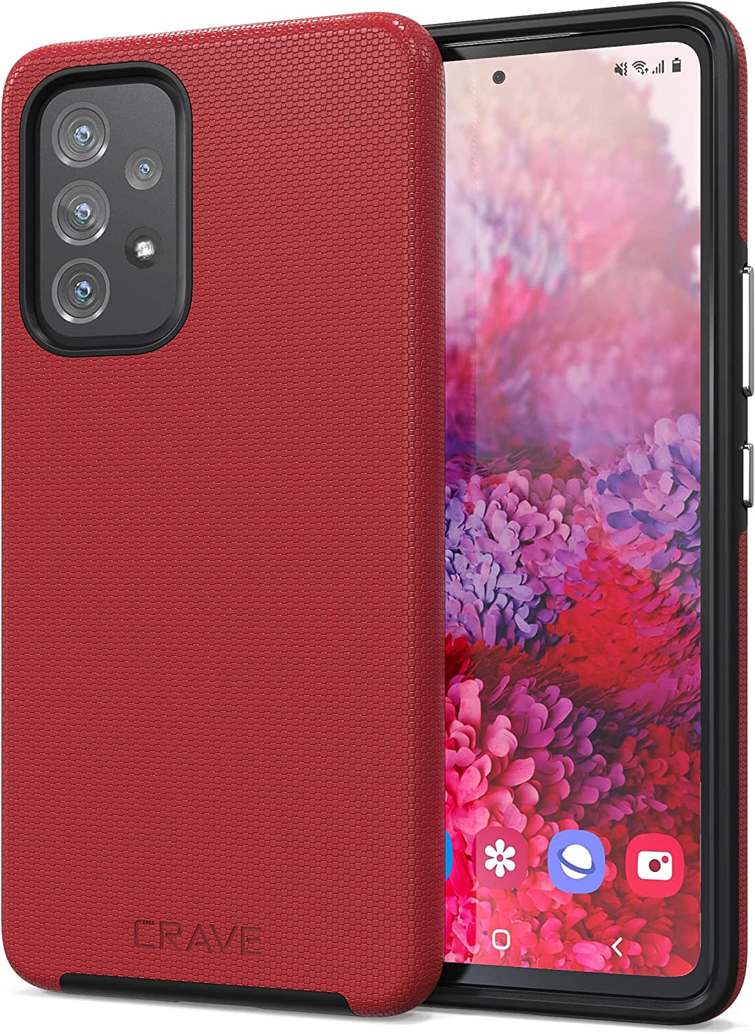 Crave Dual Guard for Samsung Galaxy A53 Case, Shockproof Protection Layer Case 5G - Forest Green  Crave Red  