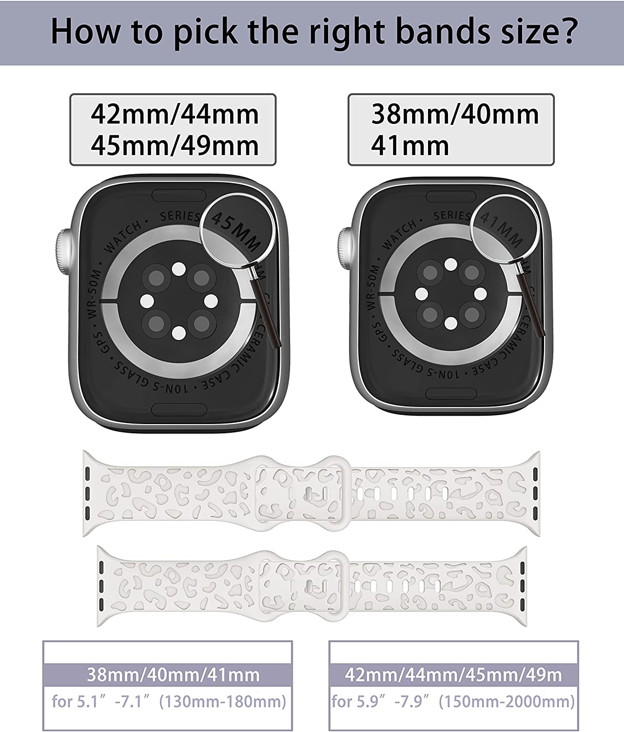 Kingofkings Leopard Engraved Band Compatible with Apple Watch Band 38Mm 41Mm 40Mm 44Mm 45Mm 49Mm 42Mm Women Men, Comfortable Cheetah Silicone Sport Bands for Iwatch Series 8 7 6 5 4 3 2 1 SE Ultra  KingofKings   