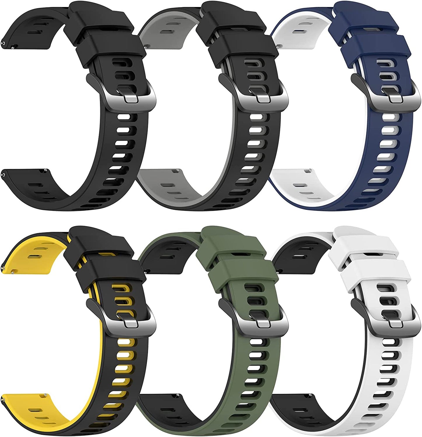 22Mm Galaxy Watch 3 45Mm Band,Soft Silicone Galaxy Watch 46Mm Bands Compatible for Samsung Gear S3 Frontier & Classic/Garmin Venu 2/Forerunner 255/ Forerunner 745/Vivoactive 4 Wristband for Men Women  EZMVZKU   