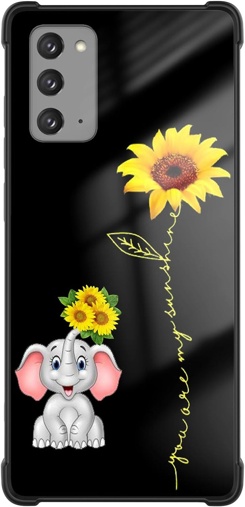 Tnarru for Samsung Galaxy Note 20 Case with Kickstand [Military Grade Drop Protection][Non-Slip] Scratchproof Shockproof Protective Phone Case for Samsung Galaxy Note 20 -Broken Pattern  Tnarru Sunflower And Elephant  