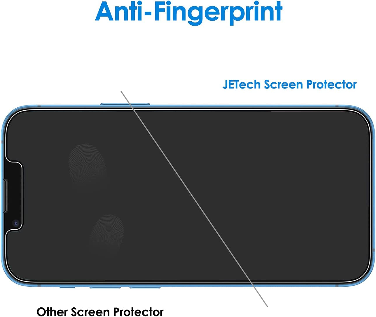 Jetech Privacy Screen Protector for Iphone 13/13 Pro 6.1-Inch, anti Spy Tempered Glass Film, 2-Pack  JETech   