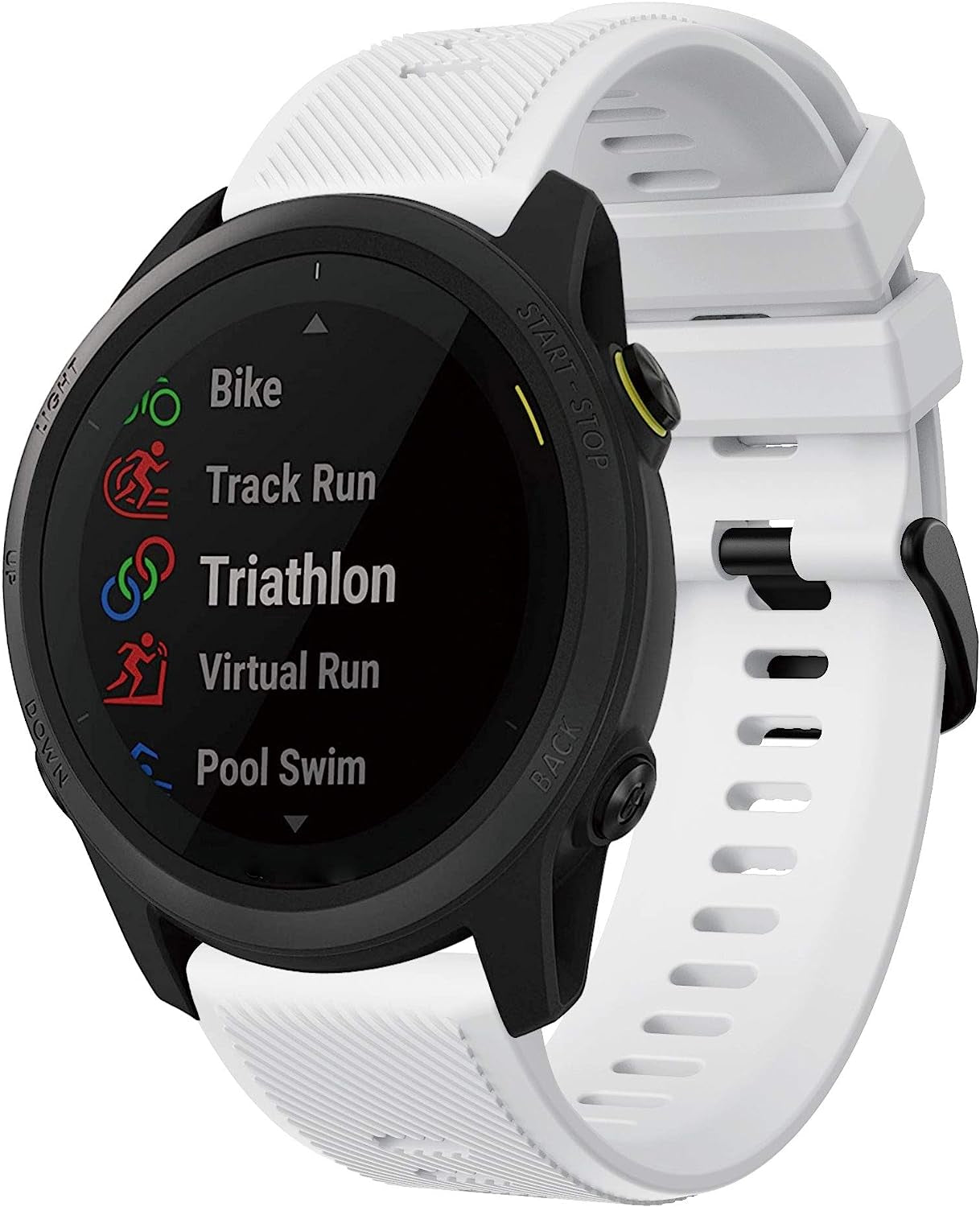 Senter Band for Garmin Forerunner 745 Band,22Mm Soft Silicone Sport Replacement Strap Band Compatible with Garmin Forerunner 745 Smart Watch  Senter White 22mm 