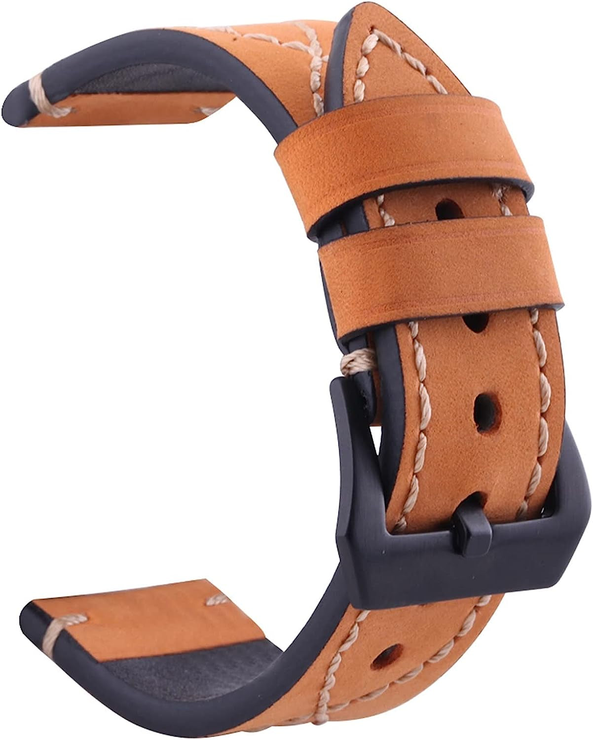 SVAPO 20 22Mm Band for Samsung Galaxy Watch 4/Classic/3/46/42Mm/Active 2 Gear S3/3 41 45Mm Leather Bracelet Universal Wirstband  SVAPO Brown 1 20mm Universal 