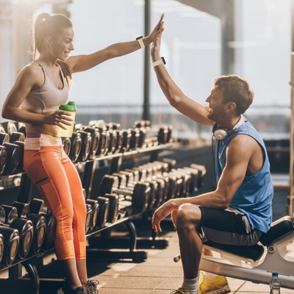 NUKELOLO Sport Band Compatible for Apple Watch Band 45Mm 44Mm 42Mm 41Mm 40Mm 38Mm with Screen Protector Case, Men Women Soft Silicone Strap for Iwatch Series 7 6 5 4 3 2 1 Se(40Mm-Stone)  NUKELOLO   