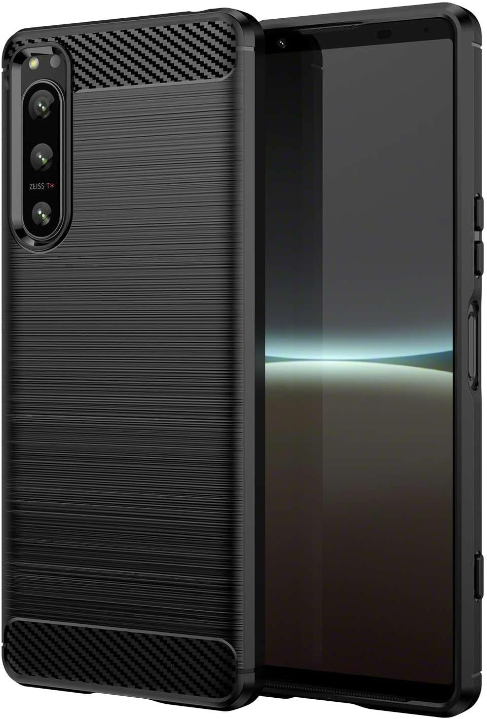 Cell Phone Case for Sony Xperia5-Iv,Refined Carbon Fiber,Anti-Fall,Anti-Fingerprint,Full Protection  IDEWEI   