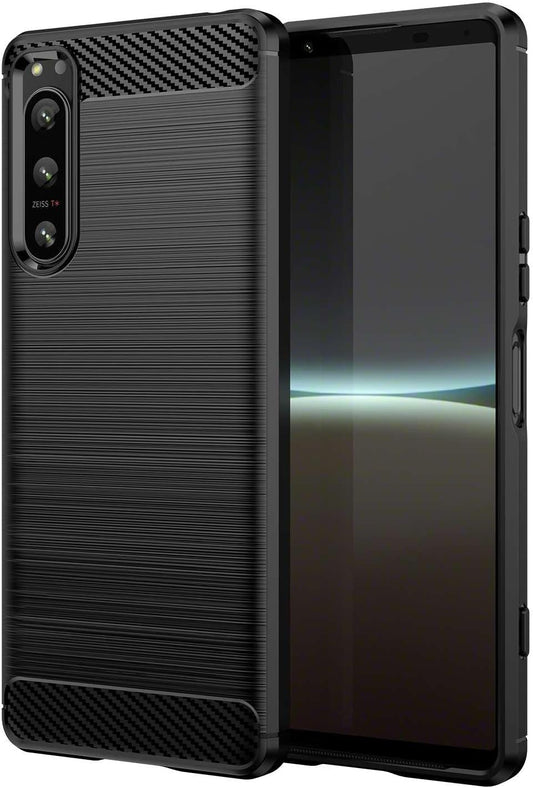 Cell Phone Case for Sony Xperia5-Iv,Refined Carbon Fiber,Anti-Fall,Anti-Fingerprint,Full Protection  IDEWEI   