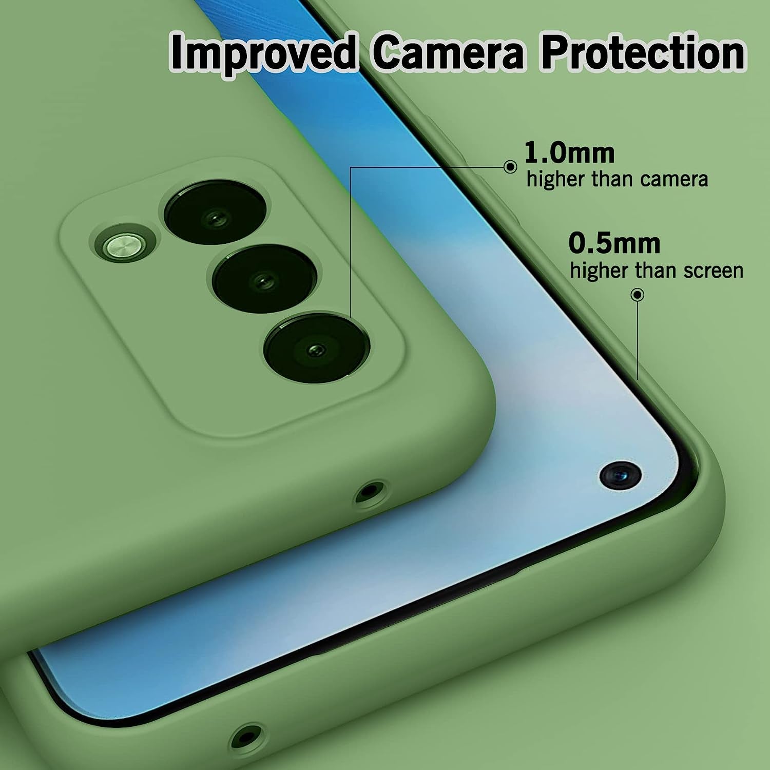 Foluu for Oneplus Nord N200 5G Case, Liquid Silicone Gel Rubber Bumper Case with Soft Microfiber Lining Cushion Slim Hard Shell Shockproof Protective Cover for Oneplus Nord N200 5G 2021 (Green)  Foluu   