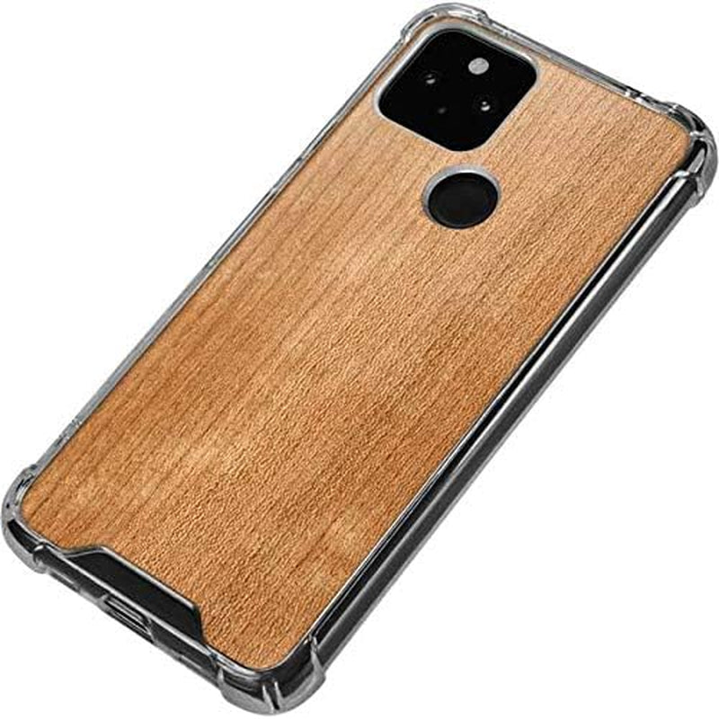 Skinit Clear Phone Case Compatible with Google Pixel 5 Originally Designed Natural Wood Design  Skinit   