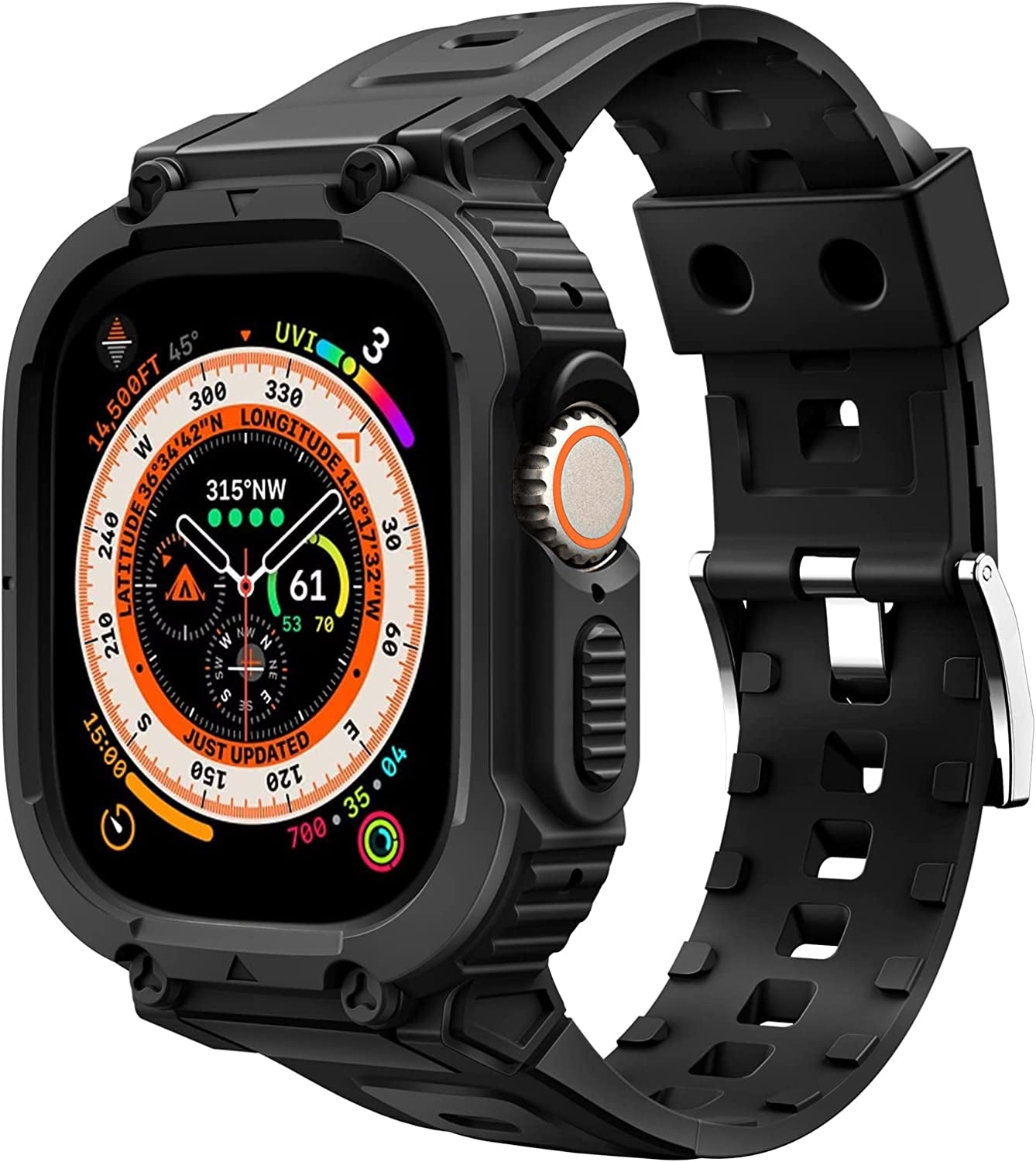 Fintie Compatible with Apple Watch Ultra 49Mm (2022 Release) Band with Bumper Case, Rugged Men Sport Bands with Protective Cover Compatible with Iwatch Ultra 49Mm Accessories  FINTIE   