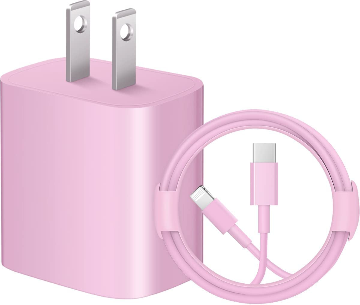 Iphone Charger Super Fast Charging [Apple Mfi Certified] 20W PD Power Wall Charger with 6FT Charging Cable Compatible Iphone 14/14 Pro Max/13/13 Pro Max/12/12 Pro/12 Pro Max/11/11 Pro Ipad(White)  Shenzhen good-she technology Co., Ltd. Pink  