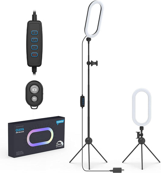Ring Light 14" with Tripod Stand and Phone Holder 75" Tall Selfie Lights for Tiktok Phone Videos LED Circle Halo Lighting for Desk Makeup Video Photography Studio Vlog Recording  NINGBO QAYA ILLUMINATION CO., LTD   