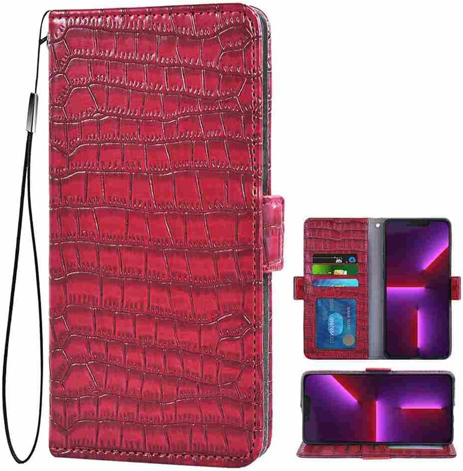 DIIGON Phone Cover Wallet Folio Case for LG V30, Premium PU Leather Slim Fit Cover for LG V30, 1 Photo Frame Slot, Easily Open, Black  DIIGON Red Lg Phoenix 3 