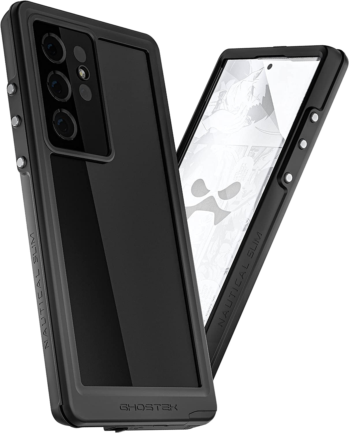 Ghostek NAUTICAL Slim Waterproof Case for Galaxy S22 Ultra 5G - Heavy Duty Shockproof Protection, Built-In Screen & Camera Lens Protector (Black)  Ghostek Clear  