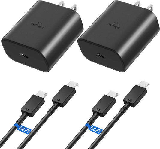 45W Samsung USB-C Charger Super Fast Charging Type C Android Phone Charger with 6.6FT Cable Cord for Samsung Galaxy S23 Ultra/S23/S23+/S22/S22 Ultra/S22+/Note 10/20/S20/S21, Galaxy Tab S7/S8, 2Pack  Shenzhen Xihuida Electronics Co., Ltd   