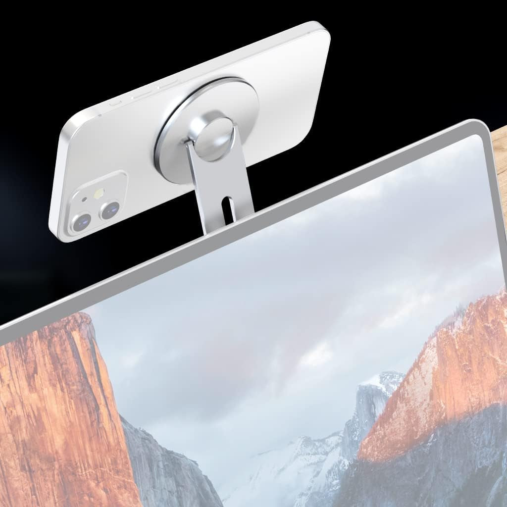 FEICHAO Expansion Phone Stand Laptop Screen Side Mount Magnetic Flip Holder for Phone Holder Desktop PC Monitor Support Bracket (Black)  FEICHAO   