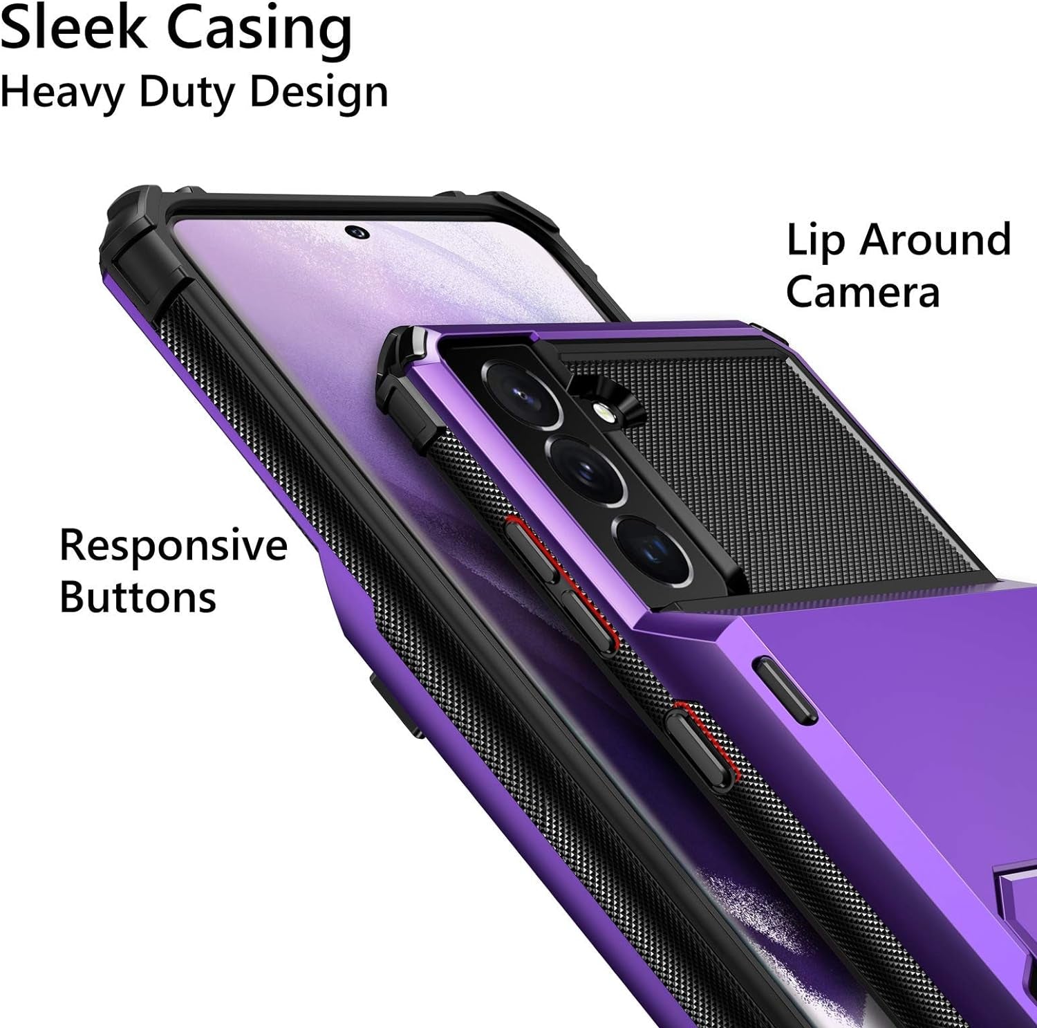 Vofolen for Galaxy S21 plus Case Wallet Credit Card Holder 4-Card Flip Cover ID Slot Back Hidden Pocket Dual Layer Protective Hybrid Hard Shell Bumper Armor Case for Samsung S21+ S21 plus 6.7 Purple  Vofolen   