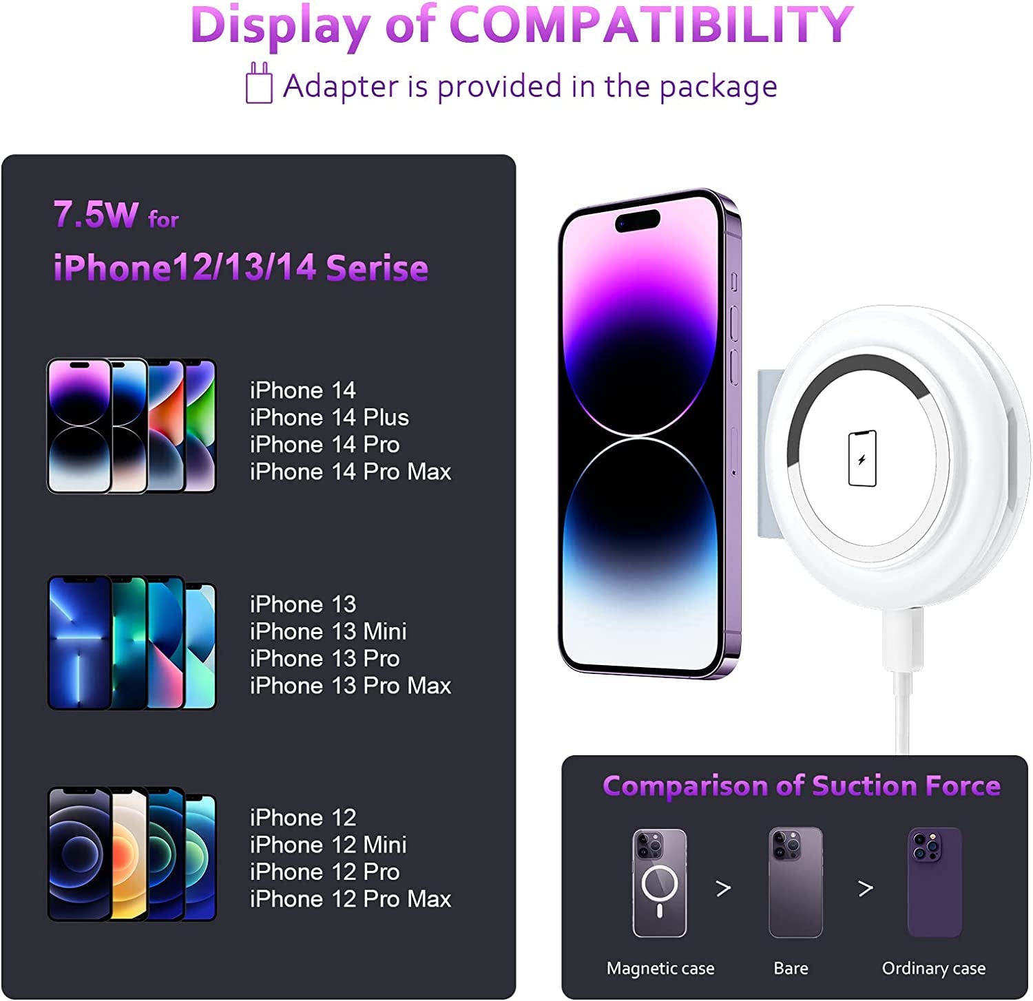 UCOMX Nano Mini Magnetic 2 in 1 Wireless Charger,Fellow Traveler Wireless Folding Charging Station,Compatible for Iphone 12/13/14 Pro Max,Airpods Pro,Iwatch Ultra,Travel Charger for Multiple Devices  DongGuanShi WeizhiChuang Technology Co., Ltd   