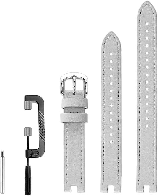 C2D JOY Leather Straps Compatible with Garmin Lily Bands Smartwatch Replacement Watchband for Women Classic Style Accessory with Unique Screwdriver  C2D JOY   