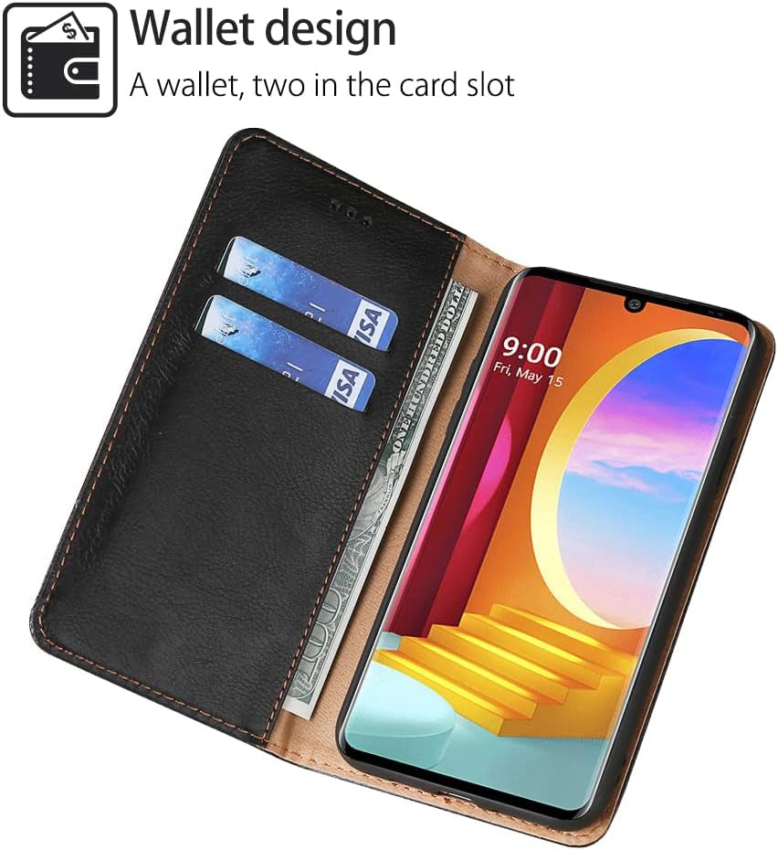 For LG G6 Flip Case Google anti Drop Magnetic Phone Case Black  Generic   