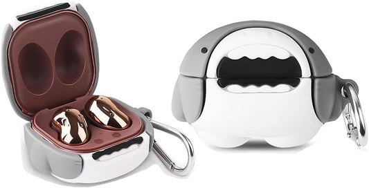 (1 Pack) BGAANM Cartoon Silicone Case Cover with Keychain Designed for Samsung Galaxy Buds2 Pro (2022) /Galaxy Buds 2 (2021) /Galaxy Buds Pro (2021) /Galaxy Buds Live (2020)  BGAANM   