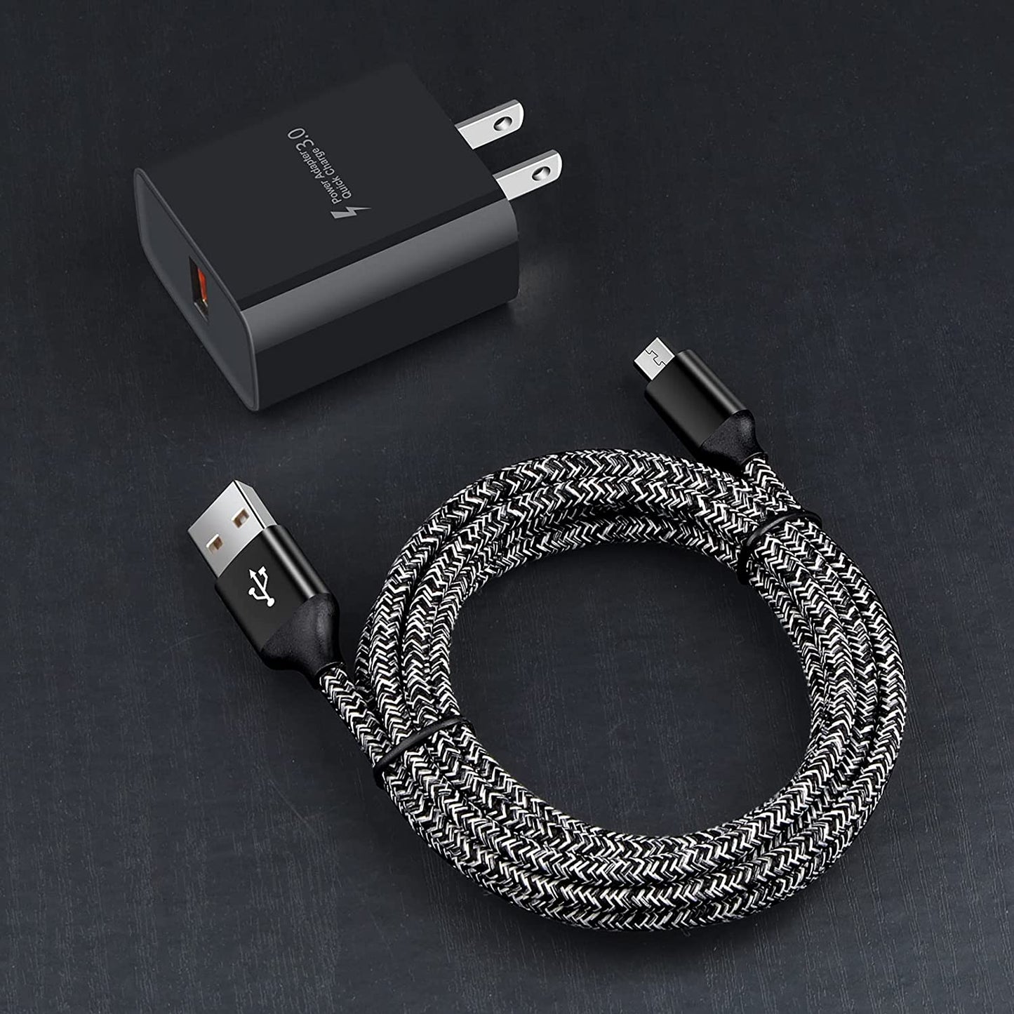 Micro USB Charger,Android Fast Charger,Quick Charger 3.0 USB Fast Wall Charger Plug Micro USB Cable for Motorola Moto E E5 E4 Plus/Play,E5 Supra,G5 G5S G4 Plus/Play,G6 Play/Forge,Moto Droid Turbo 2  Shenzhen Putuo Technology Co., Ltd   