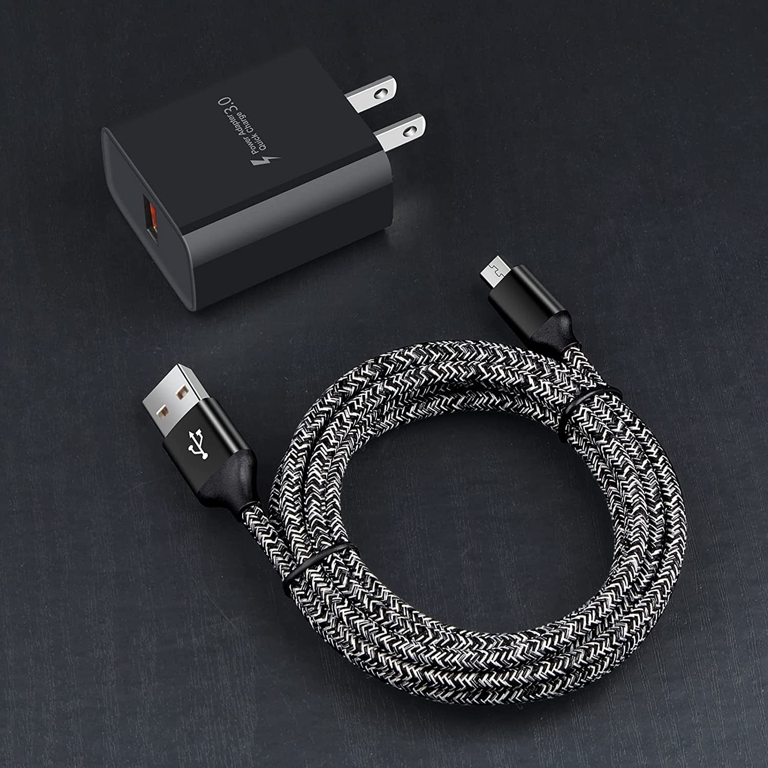 Micro USB Charger,Android Fast Charger,Quick Charger 3.0 USB Fast Wall Charger Plug Micro USB Cable for Motorola Moto E E5 E4 Plus/Play,E5 Supra,G5 G5S G4 Plus/Play,G6 Play/Forge,Moto Droid Turbo 2  Shenzhen Putuo Technology Co., Ltd   