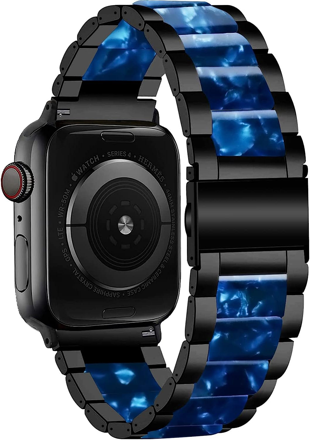 NYENEIL Compatible with Apple Watch Band 38Mm 40Mm 41Mm 42Mm 44Mm 45Mm Ultra 49Mm for Iwatch SE Lightweight Resin Wristband Bracelet Strap Series 8 7 6 5 4 3 2 1 Mens Womens  NYENEIL Blue floral 38MM/40MM/41MM 