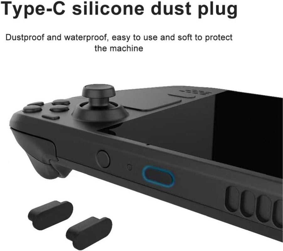 Protect Skin Set for Valve Steam Deck, TGDPLUE Deck Steam Accessories with Touchpads Skins, Auxilliary Buttons Skin, Vent Dust Filter Cover, 4 Thump Grip Caps, Rubber Dust Plugs  TGDPLUE   