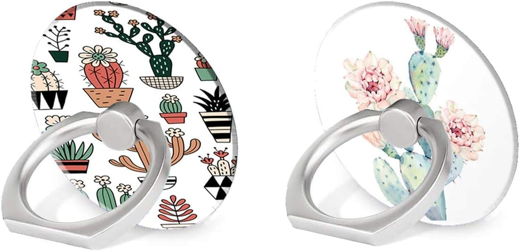 BYBART Phone Ring Holder, 2PCS Metal 360° Rotation Phone Grip Kickstand Universal Finger Ring Stand Compatible with All Smartphone Tablet - Purple Lotus Flower  BYBART 10  