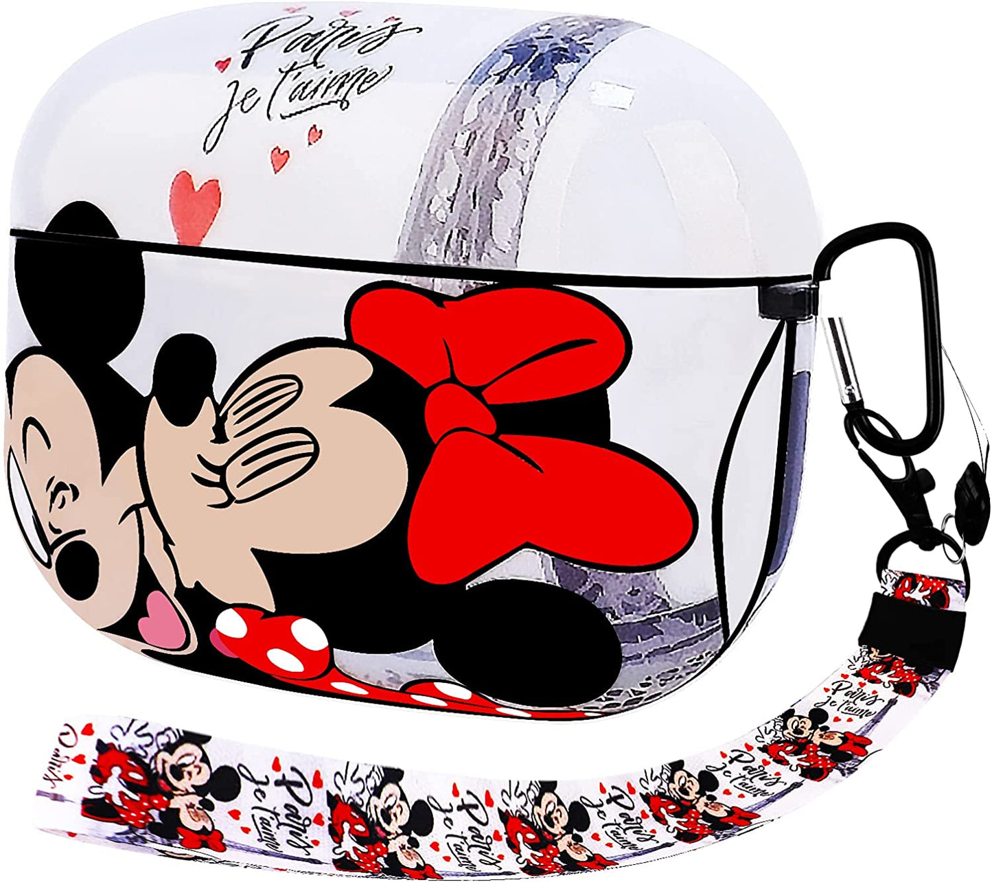 Airpods Pro Charging Case Designed for Apple Airpods Pro,Full Protective Cover with Keychain and Lanyard,Shockproof anti Case (Mickey and Minnie)  SUNTONIO LLC   