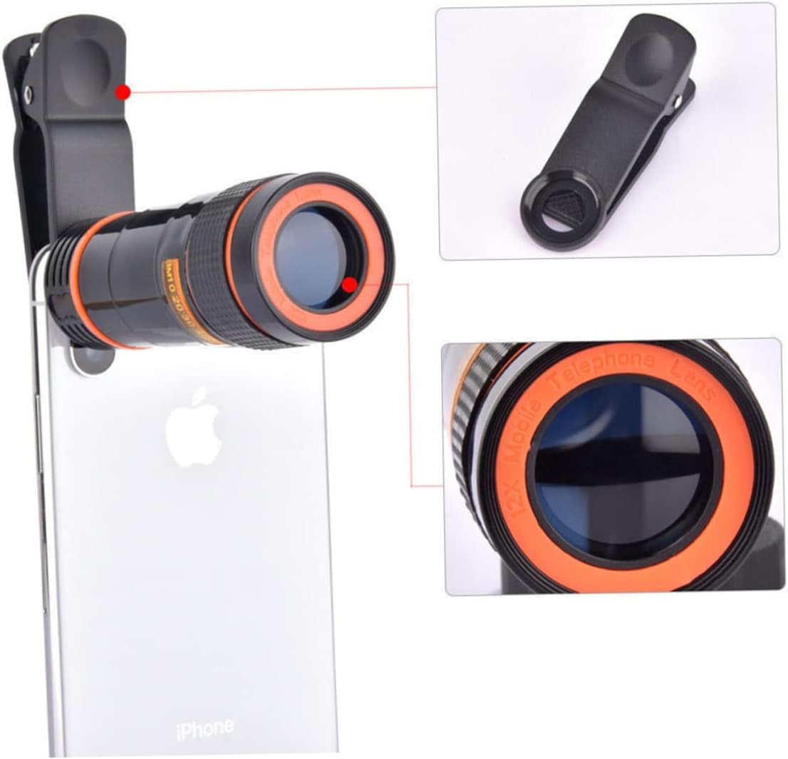 UKCOCO Phone Lens Camera Accessories Telephoto Lens Monocular Zoom Optical Lens Telephoto Lens with Tripod Camera Lens Appendix Tripod Black Telephoto Cell Phone Lens  UKCOCO   