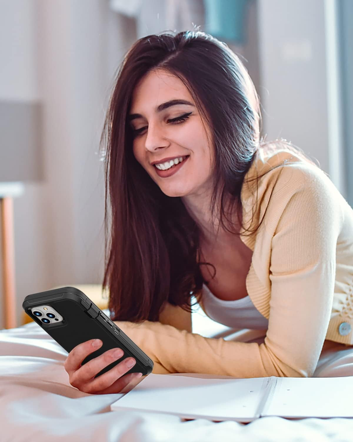 FEIYAR HOME Design for Iphone 11 Pro Max Case with 2 X Tempered Glass Screen Protector, Military Grade Full Body Drop Protective Shockproof Heavy Duty Case for Iphone 11 Pro Max 6.5 Inch (Black)  FEIYAR HOME   