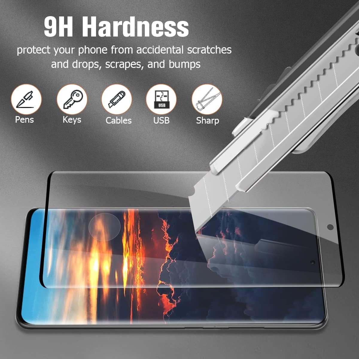 [2+2 Pack] Samsung S21 Ultra Screen Protector, 9H Tempered Glass Include 2 Pack Camera Lens Protector,Ultrasonic Fingerprint Support, 3D Curved, Bubble-Free Glass Screen Protector, for Samsung Galaxy S21 Ultra (6.8 Inch)  MAXVITAVELA   