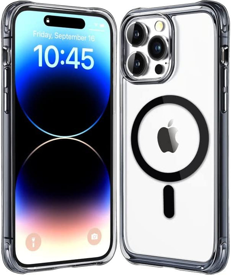 Mkeke for Iphone 14 Pro Max Case Clear Magnetic Version Work with Magsafe Non Yellowing Shockproof Case with Military Grade Protection for Apple Iphone 14 Pro Max 2022  Shenzhen Make Technology Company Limited Magnetic Black  