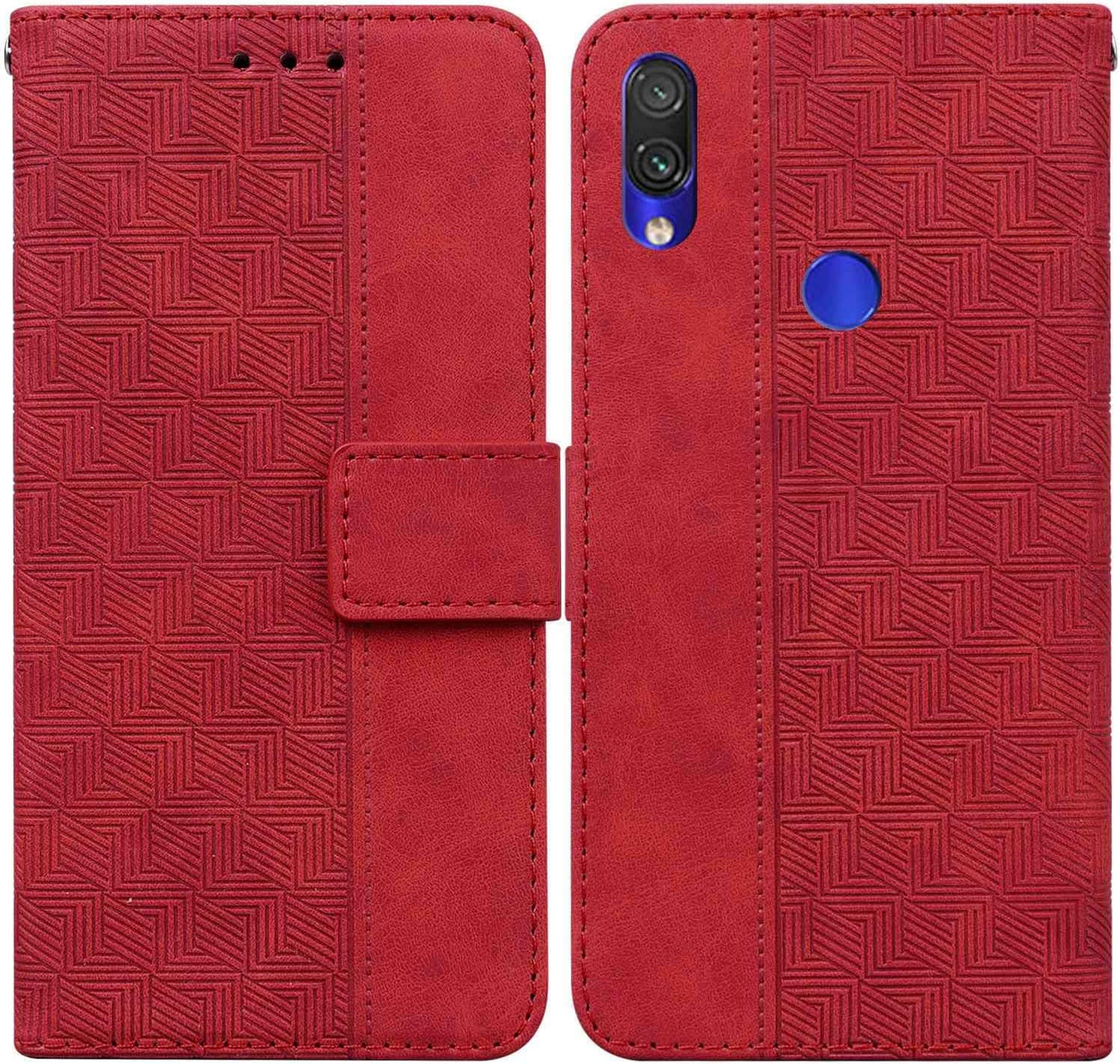 For Xiaomi Redmi Note 7 Case,Shockproof PU Leather Magnetic Closure Flip Wallet Case for Xiaomi Redmi Note 7 6.3" -Black  Generic Red Xiaomi Redmi Note 7 Pro 6.3" 