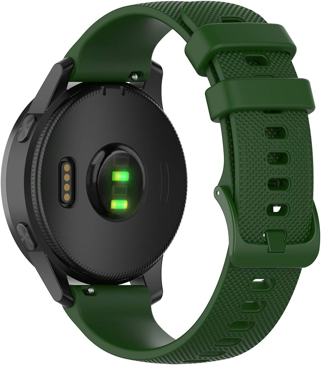 Anrir for Garmin Vivoactive 4 45Mm Watch Band/Venu 2 Bands,22Mm Silicone Bands for Samsung Galaxy Watch 3 45Mm /Galaxy Watch 46Mm/Gear S3 Frontier/Classic Band, Fossil Men'S Gen 6/5E 44Mm Bands-Black  Anrir Army Green  