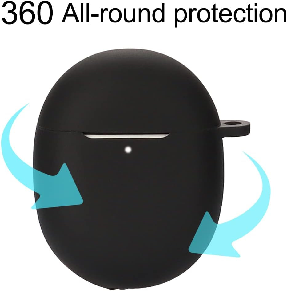 Accdeny Compatible for Google Pixel Buds Pro Headphone Case, [Supports Wireless Charging] [Shockproof Protective Case] Silicone Headphone Case (Black-White)  Accdeny   