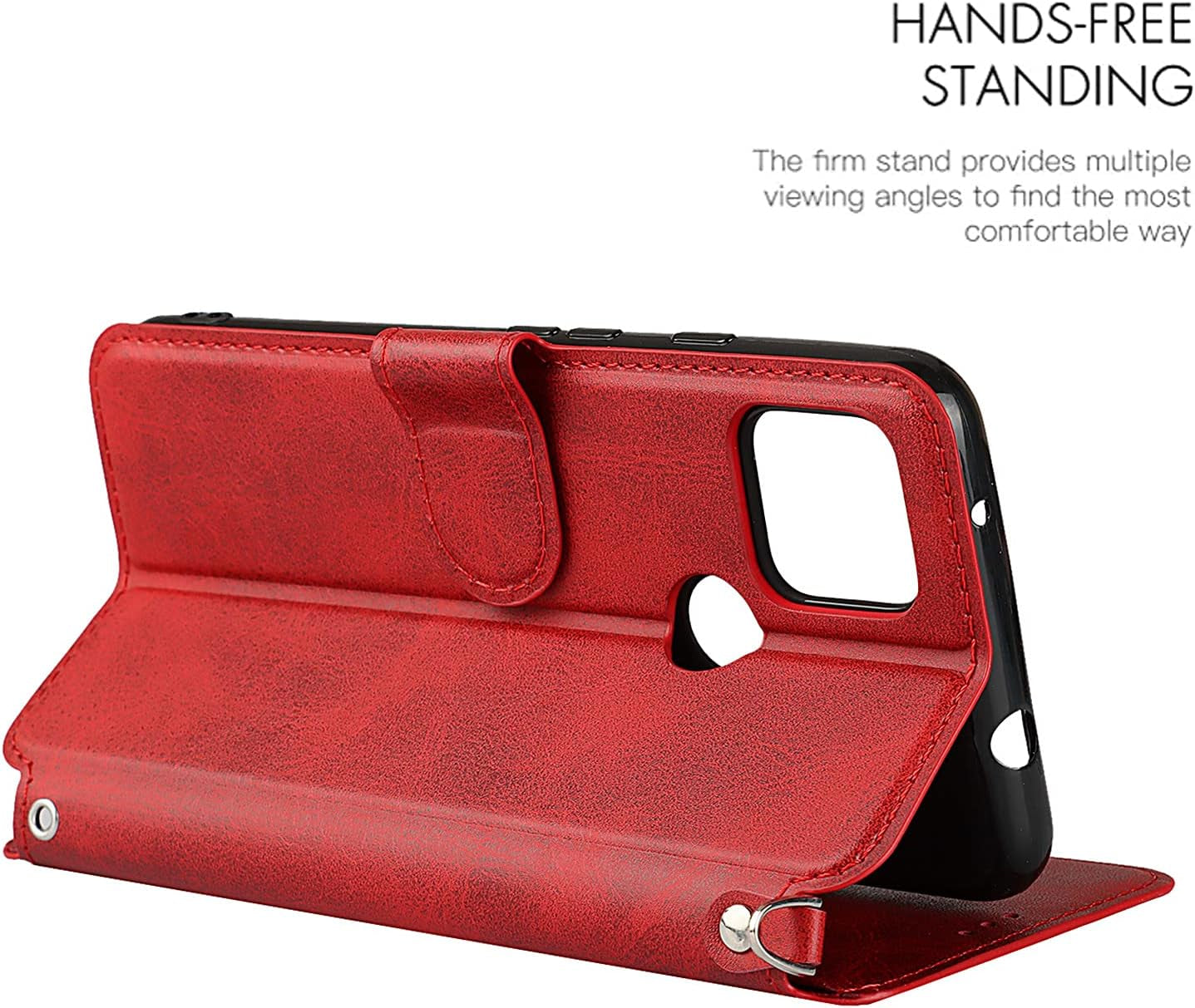 Jaorty Wallet Case for Google Pixel 4A 5G with Card Holder Slots,Kickstand Phone Cover Premium Leather Magnetic Closure Slim Flip Shockproof Wrist Strap Case for Google Pixel 4A 5G 6.2",Wine Red  Jaorty   