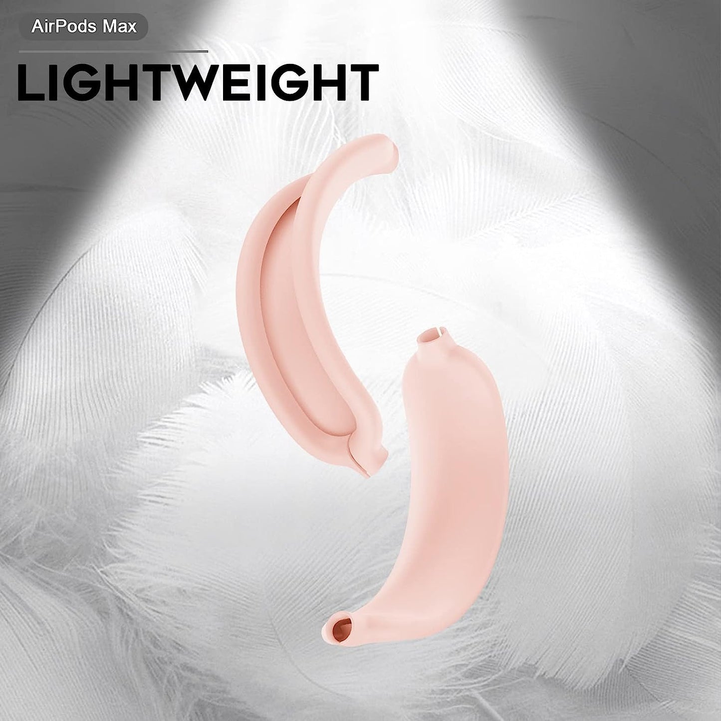 Seltureone Compatible for Airpods Max Headband Cushion, Silicone Earphone Protective Dustproof Sweat Proof Cover Accessories for Airpod Max Headphones Knit Mesh, Pink  Seltureone   