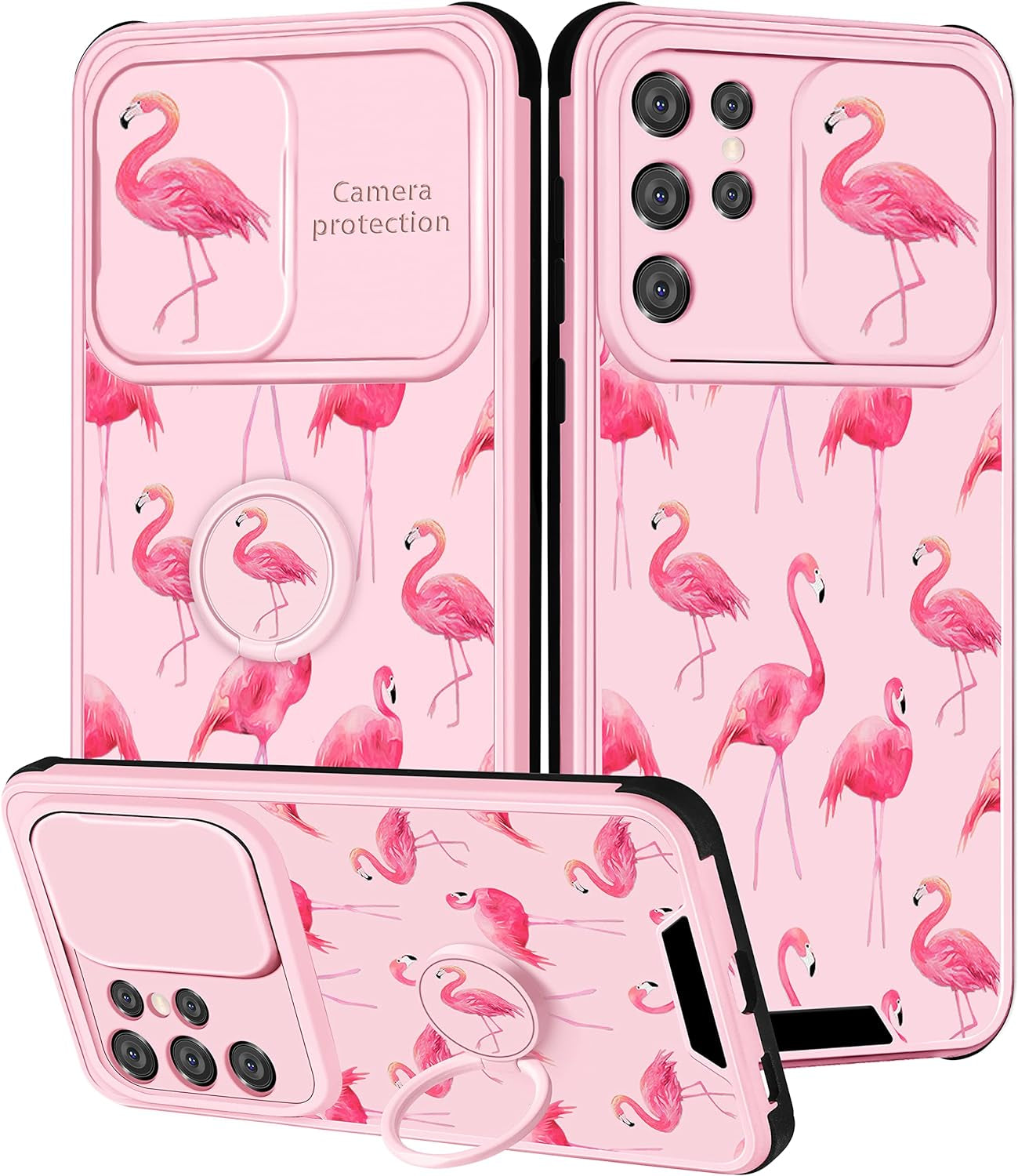 Goocrux for Samsung Galaxy S21 Ultra Case Floral Flowers for Women Girls Cute Girly Phone Cover Blue Flower Plants Design with Slide Camera Cover and Ring Holder Fashion Cases for S21 Ultra 6.8''  Goocrux Cool 1  