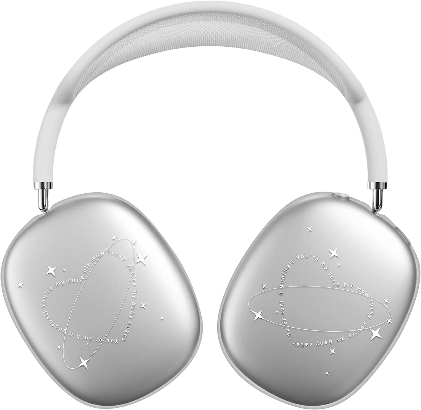 AIIEKZ Case Cover for Airpods Max, Painted Soft TPU Anti-Scratch Protective Ear Cups Case for Apple Airpods Max Headphones (Stars)  AIIEKZ Ring Heart  