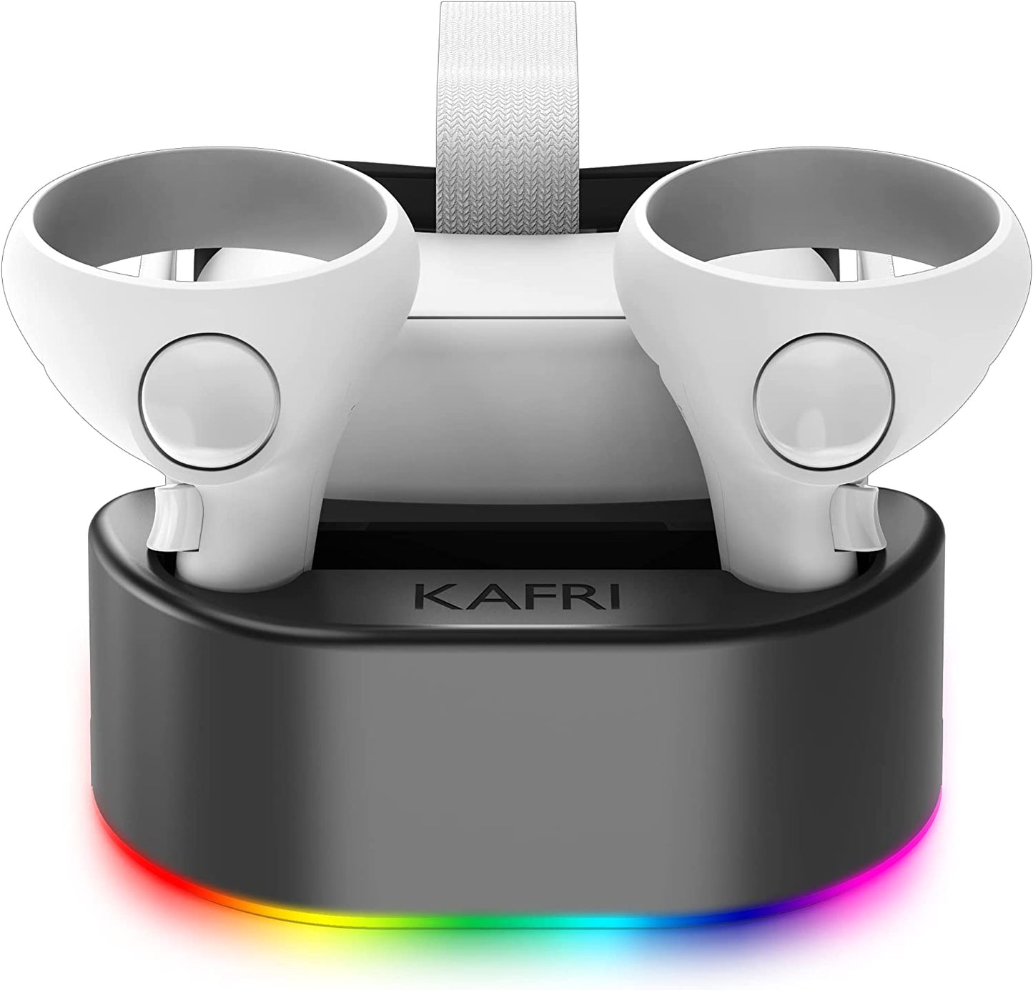 KAFRI Charging Dock for Oculus Quest 2 with LED Light, VR Headset Charging Stand and Controller Holder, Charger Station Accessories for Oculus/Meta Quest 2, Oculus Rift or Rift S - Black  KAFRI   