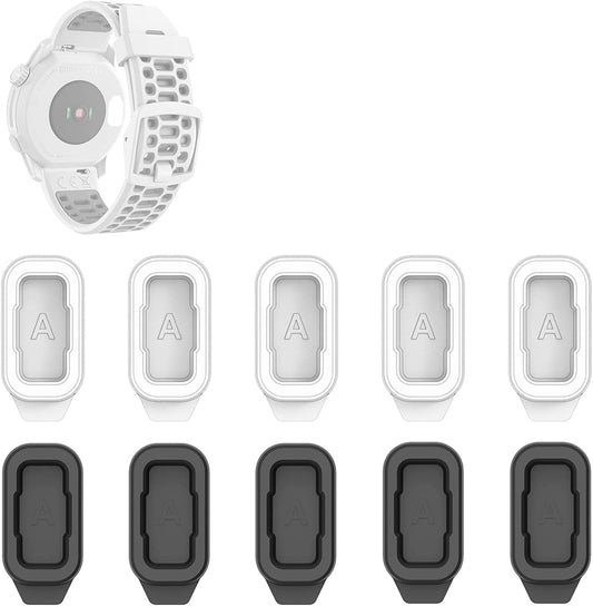 10Pcs Silicone Anti-Dust Plugs for Coros PACE 2/APEX 42MM 46MM/APEX 2/APEX 2 PRO/VERTIX 2/VERTIX Charger Port Protector Cap Cover Black White (Type A)  yothchose   