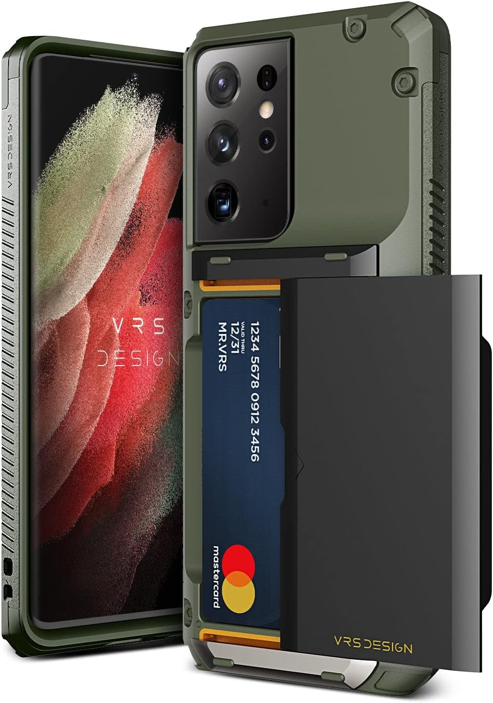 VRS DESIGN Damda Glide Pro Phone Case Compatible with Galaxy S21 Ultra 6.8 Inch (2021) Black  VRS Design Green  