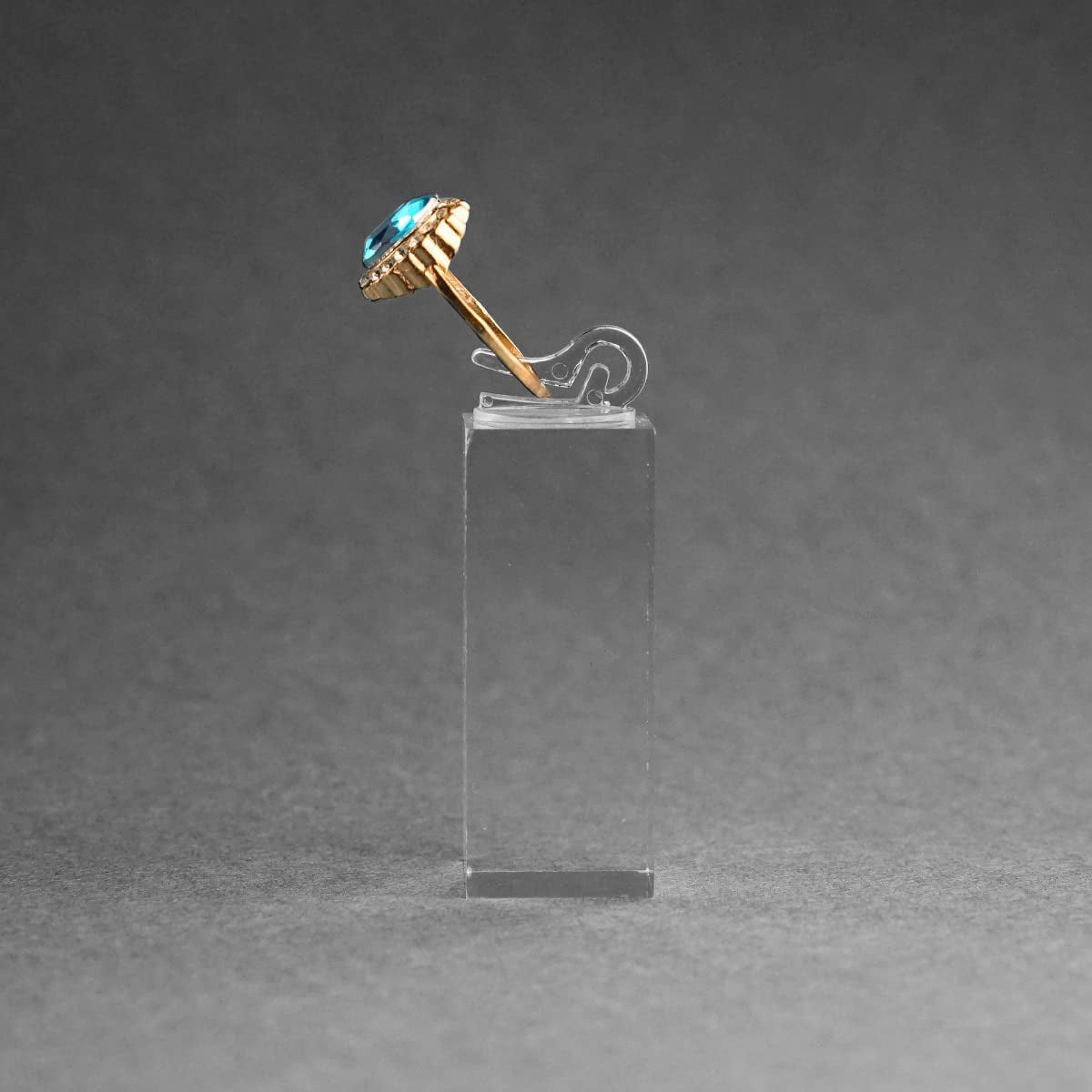 Sccsport 7Pcs Different Height Clear Finger Ring Display Stand Showcase Jewelry Holder  sccsport   