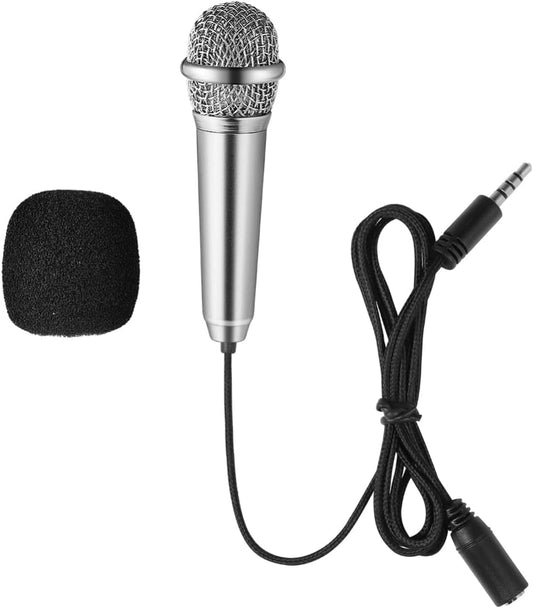 ARTIBETTER Pc Mic Mini Microphone Mini Mic Tiny Portable Vocal Microphone for Recording Voice and Singing on Phone with 3.5 Mm Input for Smartphone and Laptop Handheld Microphone  ARTIBETTER   